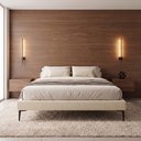 Ver mais imagens de Cama Base Box Queen Unique 158x198 Sommier Moderno Pés de Ferro Bouclê Bege - Desk Design