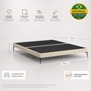 Ver imagem 4 de Cama Base Box Queen Unique 158x198 Sommier Moderno Pés de Ferro Bouclê Bege - Desk Design