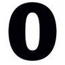 Número 0 em Acm Preto 185mm - 685-0 - Numeral - 1