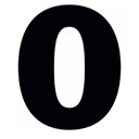 Ver imagem 1 de Número 0 em Acm Preto 185mm - 685-0 - Numeral