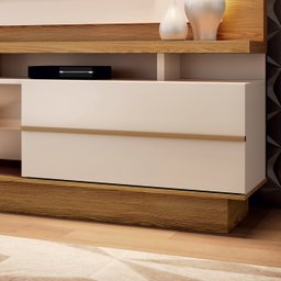 Estante Home Theater com fita de LED embutida para Tv até 70 Polegadas Palazzo - HB Móveis - Carvalh - 3 Estante Home Theater com fita de LED embutida para Tv até 70 Polegadas Palazzo - HB Móveis - Carvalh - 3