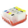 Cartucho Recarregável Jetw 6230 6812 6815 6830 6835 Para Hp - Com Tinta 4 x 100ml - 4