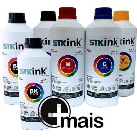 6 Litros Tinta Stk T544 L3110 L3150 L5190 para Ecotank Epson
