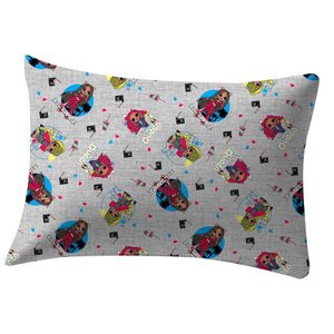 Fronha Portallar Malha Estampada Lol Omg Cinema 48cmx68cm Mescla