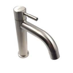Torneira Banheiro Lavabo 1/4 Volta Bica Baixa Aço Inox 304 Su117:Aço Escovado - 4
