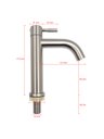 Ver imagem 5 de Torneira Banheiro Lavabo 1/4 Volta Bica Baixa Aço Inox 304 Su117:Aço Escovado