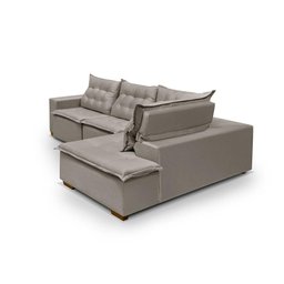 Sofá De Canto 5 Lugares 270cm Retrátil E Reclinável Bege - 2