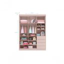 Ver imagem 2 de Guarda Roupa Pérola 3 Portas de Bater 4 Gavetas MDF Rosê Phoenix Baby 165cm