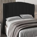 Ver imagem 2 de Cabeceira Casal King Cama Box 195cm Glenda I02 Veludo Preto - Mpozenato
