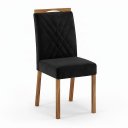 Ver imagem 2 de Conjunto de Mesa Anjo com 4 Cadeiras Gol Mel-cinza/preto