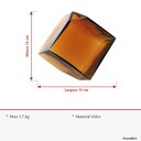 Ver mais imagens de Vaso Decorativo de Vidro Âmbar 15x15x15cm Enfeite Sala Mesa Estante Aparador