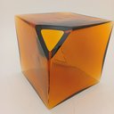 Ver imagem 3 de Vaso Decorativo de Vidro Âmbar 15x15x15cm Enfeite Sala Mesa Estante Aparador