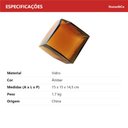 Ver imagem 7 de Vaso Decorativo de Vidro Âmbar 15x15x15cm Enfeite Sala Mesa Estante Aparador