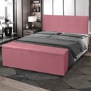 Ver imagem 2 de Kit Painel e Calçadeira Baú King 1,95m Berlim Suede Rosa - Pallazio