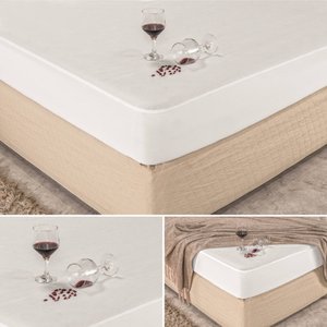 Protetor Capa para Colchão Cama Casal Padrão Impermeável com Elástico Ideal para Colchão de At - Bra