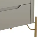 Ver imagem 5 de Kit 02 Mesas de Cabeceira Orgânica 2 Gavetas Pés Industrial Dourado Bliss I03 Grigio - Lyam Decor