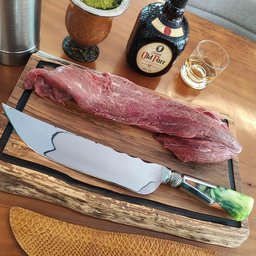 Faca Keyhole Hibrida Forjada Integral 10' Artesanal Bruta Aço Inox 420c 10mm Churrasco - 8 Faca Keyhole Hibrida Forjada Integral 10' Artesanal Bruta Aço Inox 420c 10mm Churrasco - 8