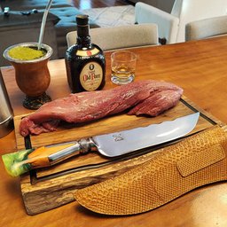 Faca Keyhole Hibrida Forjada Integral 10' Artesanal Bruta Aço Inox 420c 10mm Churrasco - 6 Faca Keyhole Hibrida Forjada Integral 10' Artesanal Bruta Aço Inox 420c 10mm Churrasco - 6