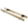 Puxador Portas Duplo Aço Inox Antique Ouro Velho Luma 80 cm para portas: pivotantes/madeira/vidro - 2