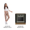 Ver imagem 5 de Balcão para Forno de Embutir 80 X 60 Cm com Tampo Rustic/preto Agata, Glamy, Stella Madesa