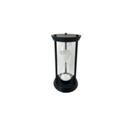 Ver mais imagens de Ampulheta Decorativa Cor Preto Fosco Areia Branca Luxo Decoração 21.5 cm