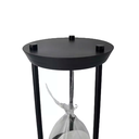 Ver imagem 4 de Ampulheta Decorativa Cor Preto Fosco Areia Branca Luxo Decoração 21.5 cm