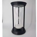 Ver imagem 7 de Ampulheta Decorativa Cor Preto Fosco Areia Branca Luxo Decoração 21.5 cm