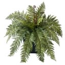 Ver imagem 1 de Kit 2 Galhos Samambaia Artificial Realista Folhagem Verde Decorativa