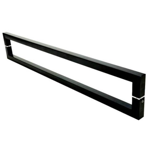 Puxador Portas Duplo Aço Inox Preto Slin 30 cm para portas: pivotantes/madeira/vidro temperado/