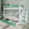 Beliche Infantil Star Plus com 2 Gavetas Branco/Verde - Casatema - 7