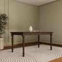 Ver imagem 2 de Conjunto Mesa Rubi com 2 Bancos e 2 Cadeiras Café Madeira Pinus - Finestra