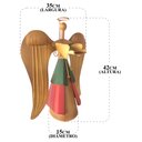 Ver imagem 2 de Arcanjo Artesanal Com Pratinho Para Suporte de Velas Natalino Libertas Rosas Artesanato Anjo Natalin