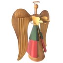 Ver imagem 5 de Arcanjo Artesanal Com Pratinho Para Suporte de Velas Natalino Libertas Rosas Artesanato Anjo Natalin