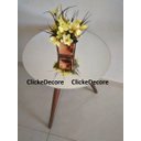 Ver imagem 6 de Mesa de canto lateral apoio para sala tampo 50 cm branca com espelho Pe Palito Tripe altura 70 Cm