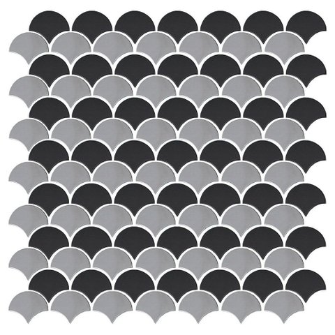 Mosaico de Metal Biarritz Mix Black 4x3 Placa 32x32cm - 1315003018