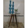 Mesa de canto tampo 50 cm Lateral Apoio Redonda Tampo MDF com Espelho Pe Palito Tripe Alt 70 Cm - OF - 4
