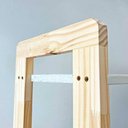 Ver imagem 3 de Estante Linea Ample 6 Prateleiras Madeira Pinus 100cm Branco e Natural Artfactory Design