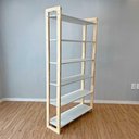 Ver imagem 2 de Estante Linea Ample 6 Prateleiras Madeira Pinus 100cm Branco e Natural Artfactory Design