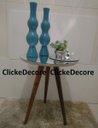 Ver imagem 4 de Mesa de canto tampo 50 cm Cor Off White Com Espelho Pé Palito - OFF WHITE ESPELHO / PE 60 CM