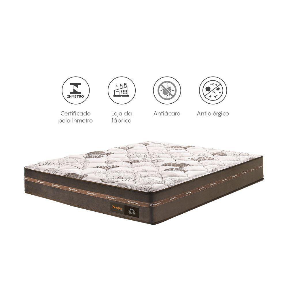 Colchão King NEWFLEX Super Molas Ensacadas 193X203 Soul Marrom