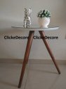 Ver imagem 3 de Mesa De Canto tampo 50 cm Cor Branca Com Espelho Pé Palito - BRANCA ESPELHO / PE 50 CM