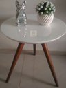 Ver imagem 2 de Mesa de Canto Tampo 50cm Diversas Cores e 3 Alturas (50/60/70cm) - Tampo 50 Branca / Pés 70cm