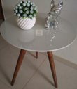 Ver imagem 3 de Mesa de Canto tampo 50 cm diversas cores e 3 alturas (50/60/70 cm) - TAMPO 50 OFF WHITE / PÉS 60 CM