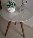 Ver imagem 3 de Mesa de canto tampo 60 cm várias cores e alturas - OFF WHITE VIDRO / PÉS 60 CM