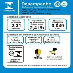 Filtro Purificador Água Alcalina com Ozonio Top Life - Preto - 110V/220V - Preto - 220 - 3