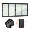 Ver imagem 3 de Janela Alumínio Elite 4 Folhas Moveis 100 x 200 V.Liso Preto Brimak