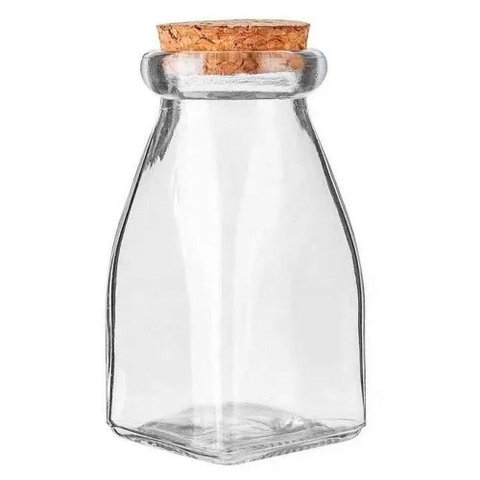 Kit 8 Frascos Garrafas de Vidro com Rolha Lembrancinha 125ml