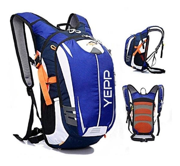 Mochila Hidratação 2L Camelbak Impermeável 18L Camping Trilha - Azul - 2