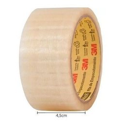 4 Fitas Adesivas Larga Empacotamento Scotch 3m Transparente - 2