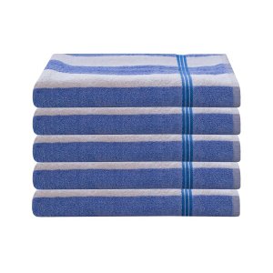 Kit 5 Toalhas Banho Para Praia Piscina Cruzeiro - Lufamar Cor:Azul